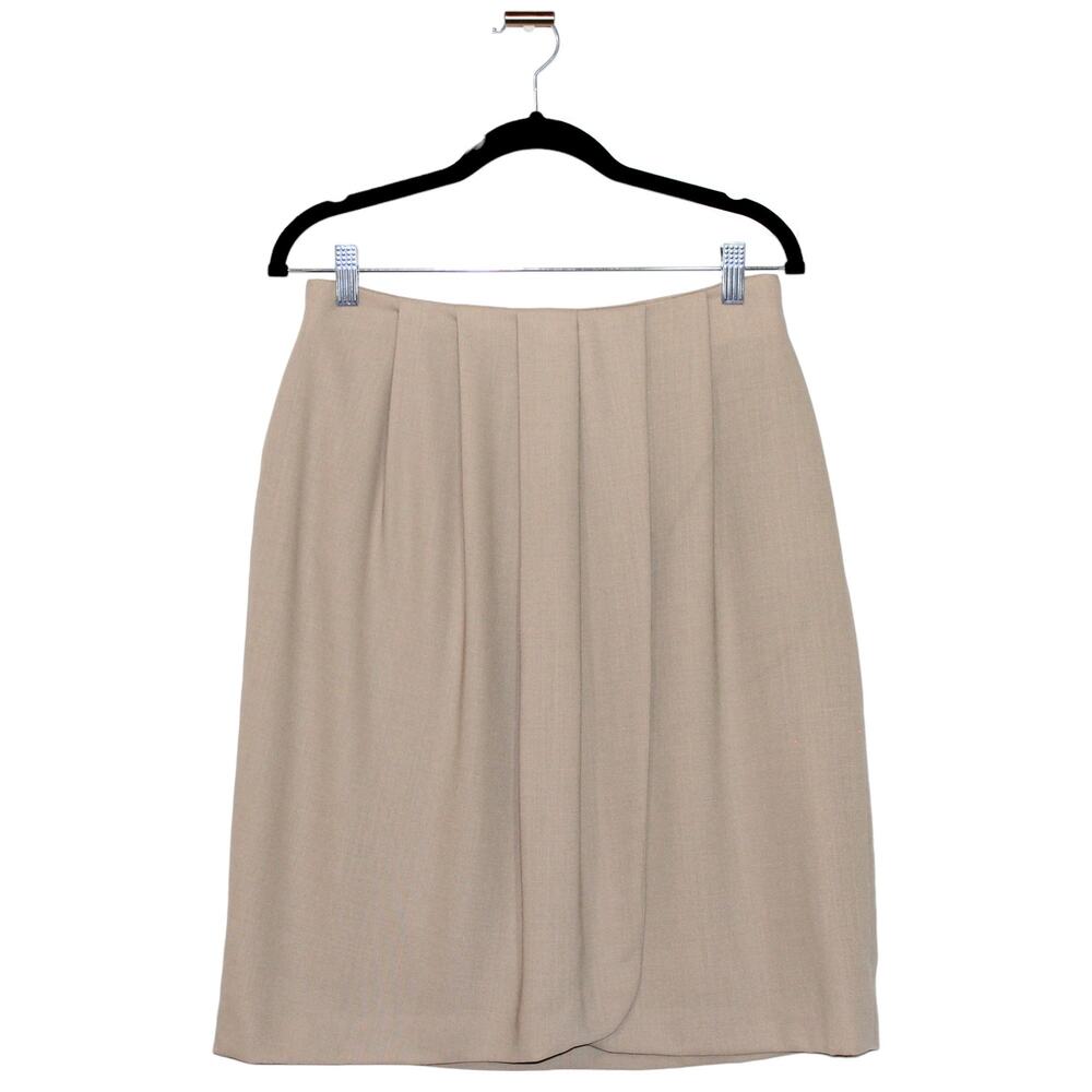 Giorgio Armani Mini Skirt Wrap Style Beige Size 12